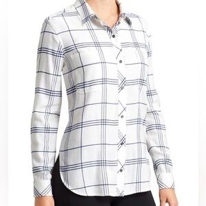 Athleta Flannel Button Up Shirt Women’s Size XL Lumberjill Soft Buttery X5